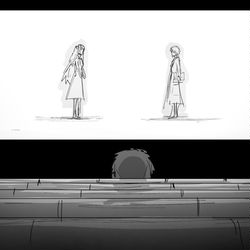 This is a pixiv picture whose title is 考える自分.
