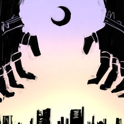 This is a pixiv picture whose title is 夜明け前.