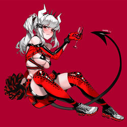 This is a pixiv picture whose title is Cheerleader Lucifer.