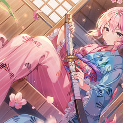 This is a pixiv picture whose title is 白夜極光.