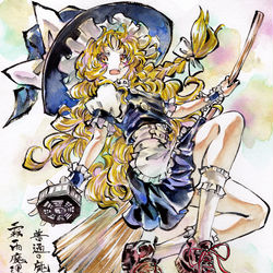 This is a pixiv picture whose title is 霧雨魔理沙.