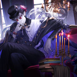 This is a pixiv picture whose title is 白夜極光.