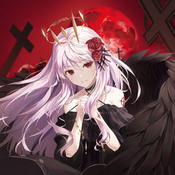 This is a pixiv picture whose title is 赤い天使.