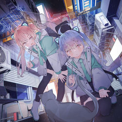 This is a pixiv picture whose title is 【仕事絵】Neko Hacker Ⅱ: Stray.