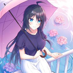 This is a pixiv picture whose title is 梅雨mode加古は清楚可愛い系重巡.