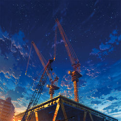 This is a pixiv picture whose title is ブルーアワー.
