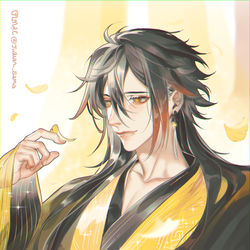 This is a pixiv picture whose title is Zhongli.