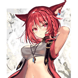 This is a pixiv picture whose title is skeb FF14ミコッテ.