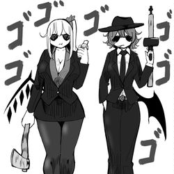 This is a pixiv picture whose title is 掃除屋と化したスカーレット姉妹.