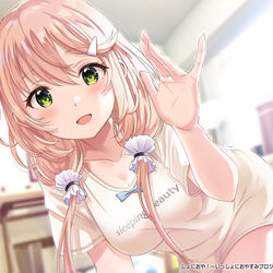 This is a pixiv picture whose title is 「眠るまで...優しくなでなでしてあげますね」.