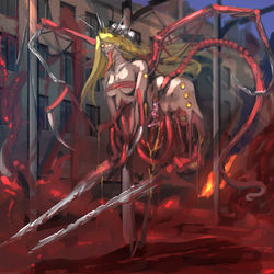 This is a pixiv picture whose title is 蝕鉄虫.