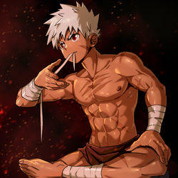 This is a pixiv picture whose title is 「戦闘準備」.