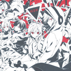 This is a pixiv picture whose title is メカクシ団.