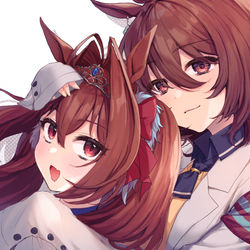 This is a pixiv picture whose title is アグネスタキオンとダイワスカーレット.