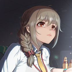 This is a pixiv picture whose title is 夜勤のちひろさん.