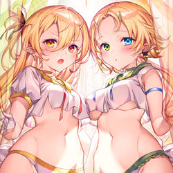 This is a pixiv picture whose title is 小鬼娘×２♤♧.