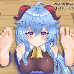 This is a pixiv picture whose title is 椰羊裸足.