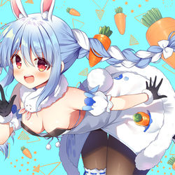 This is a pixiv picture whose title is 兎田ぺこら.