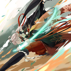 This is a pixiv picture whose title is 万叶.