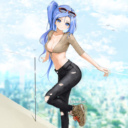 This is a pixiv picture whose title is Sky high.