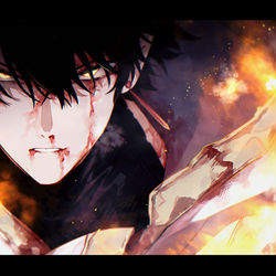 This is a pixiv picture whose title is 月の獣.