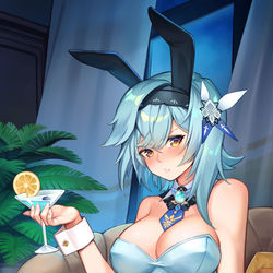 This is a pixiv picture whose title is Eula bunny.