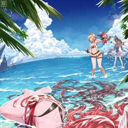 This is a pixiv picture whose title is ビーチでのんびり.