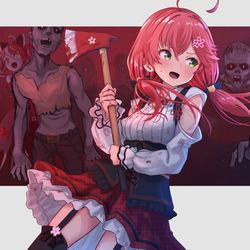 This is a pixiv picture whose title is zombie.
