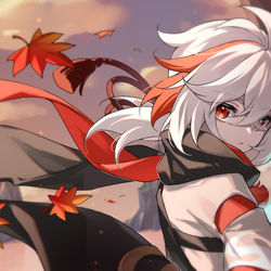 This is a pixiv picture whose title is 万叶.