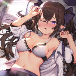 This is a pixiv picture whose title is 朝チュンはたてちゃん.