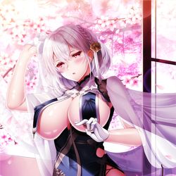 This is a pixiv picture whose title is 青雲映す碧波　シリアス.