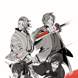 This is a pixiv picture whose title is 軽装の乱【織田組】.