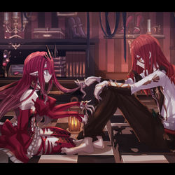 This is a pixiv picture whose title is 妖弦.