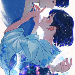 This is a pixiv picture whose title is あさがおの咲くまで　どうか.