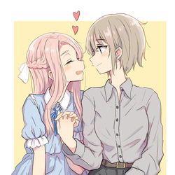 This is a pixiv picture whose title is [skeb] ボーイッシュガールとフェミニンガール.