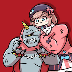 This is a pixiv picture whose title is 鈴原vs一角獣.