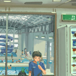 This is a pixiv picture whose title is プール.