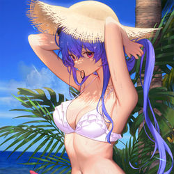 This is a pixiv picture whose title is 夏 甘雨.