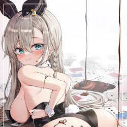 This is a pixiv picture whose title is 🐰🍫.