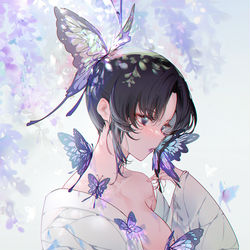 This is a pixiv picture whose title is 胡蝶しのぶ.