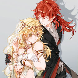 This is a pixiv picture whose title is ディル空——黄昏之时.