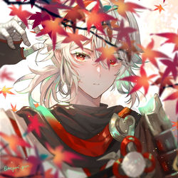This is a pixiv picture whose title is 万葉くん.