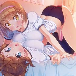 This is a pixiv picture whose title is 密着.