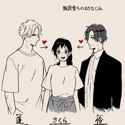 This is a pixiv picture whose title is 〈創作〉幸せにならない女を幸せにしたい双子の話.