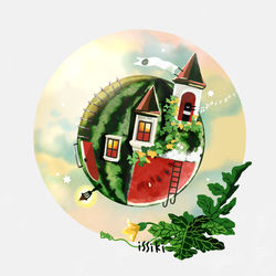 This is a pixiv picture whose title is フルーツプラネット　6月.