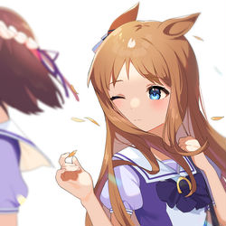 This is a pixiv picture whose title is 視線の先.