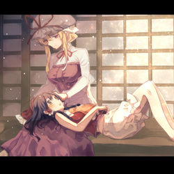This is a pixiv picture whose title is 二人の距離.