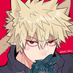 This is a pixiv picture whose title is 勝デク.