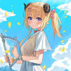 This is a pixiv picture whose title is 角巻わため.