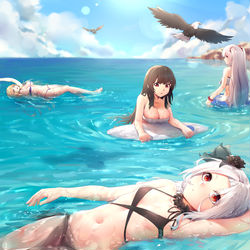 This is a pixiv picture whose title is VV在海边.